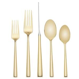 Kate Spade Lenox - MALMO GOLD - 18/10 Stainless Steel 5pc. Place Setting